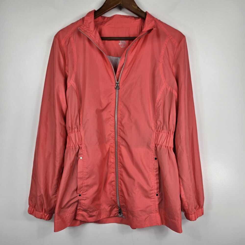 Tail White Label Women's Size Medium‎ Salmon Color Full Zip Athletic Jacket READ